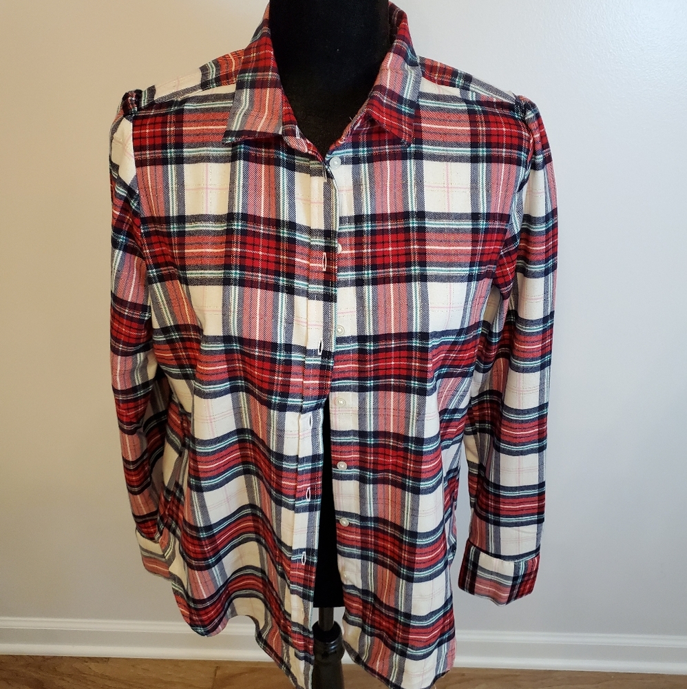 Loft - Plaid Top